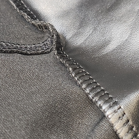 Black leggings 3XL vegan leather bikercore punk rock grunge goth plus size new - Picture 9 of 10